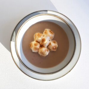 Chestnut cream soup with chestnut Mead Jere